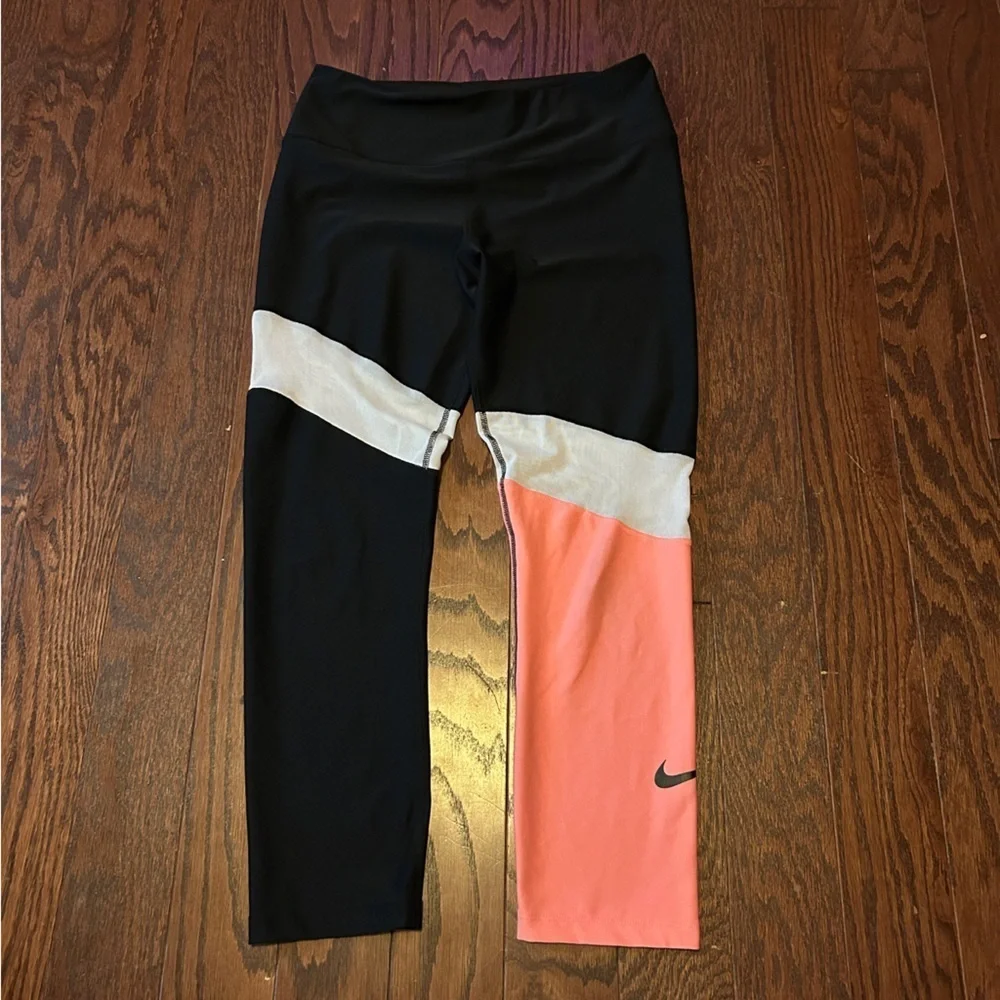 Nike color block  mesh leggings